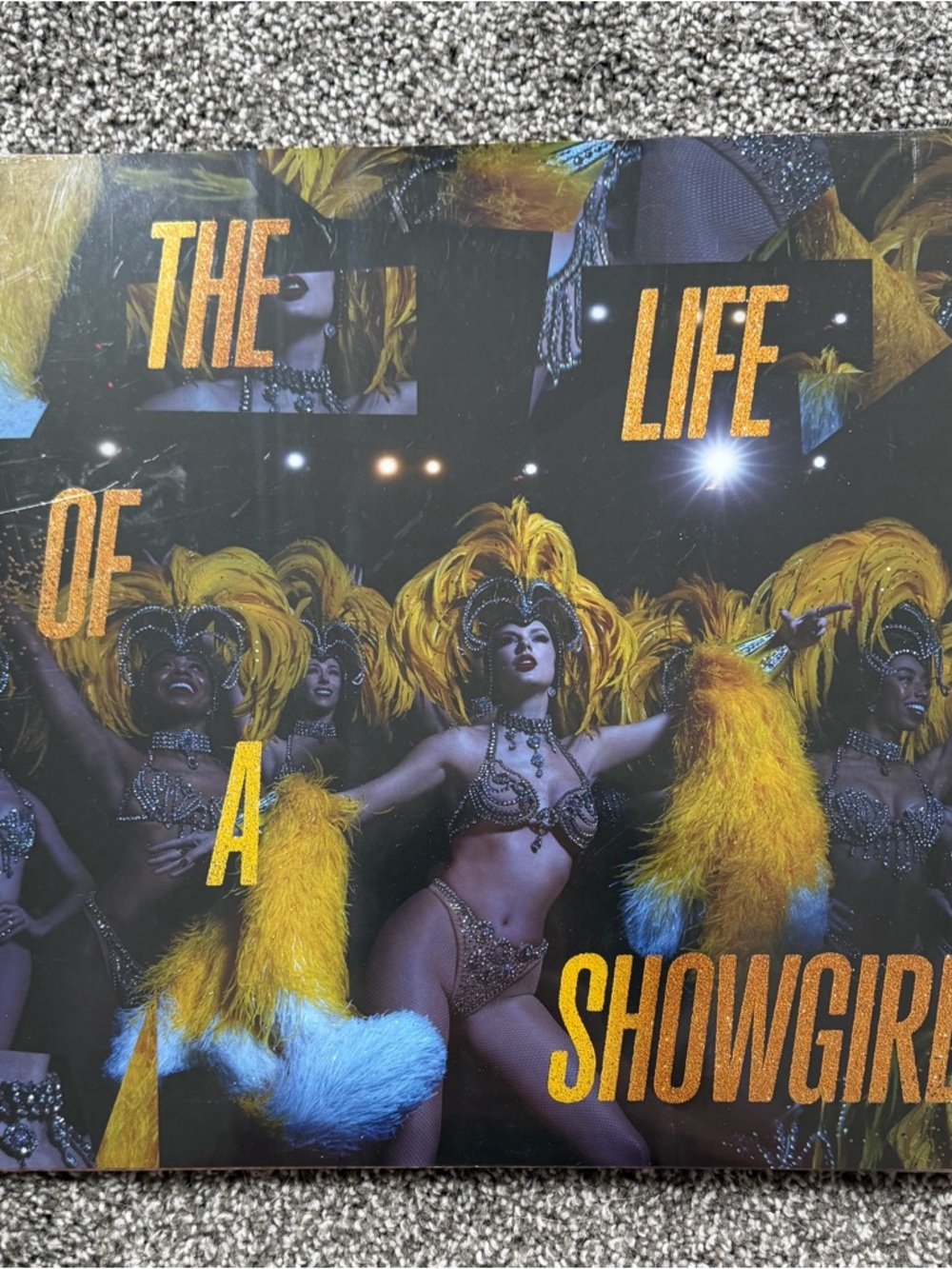 Taylor Swift Vinyl Record - Yellow Black Blue Showgirl Artwork